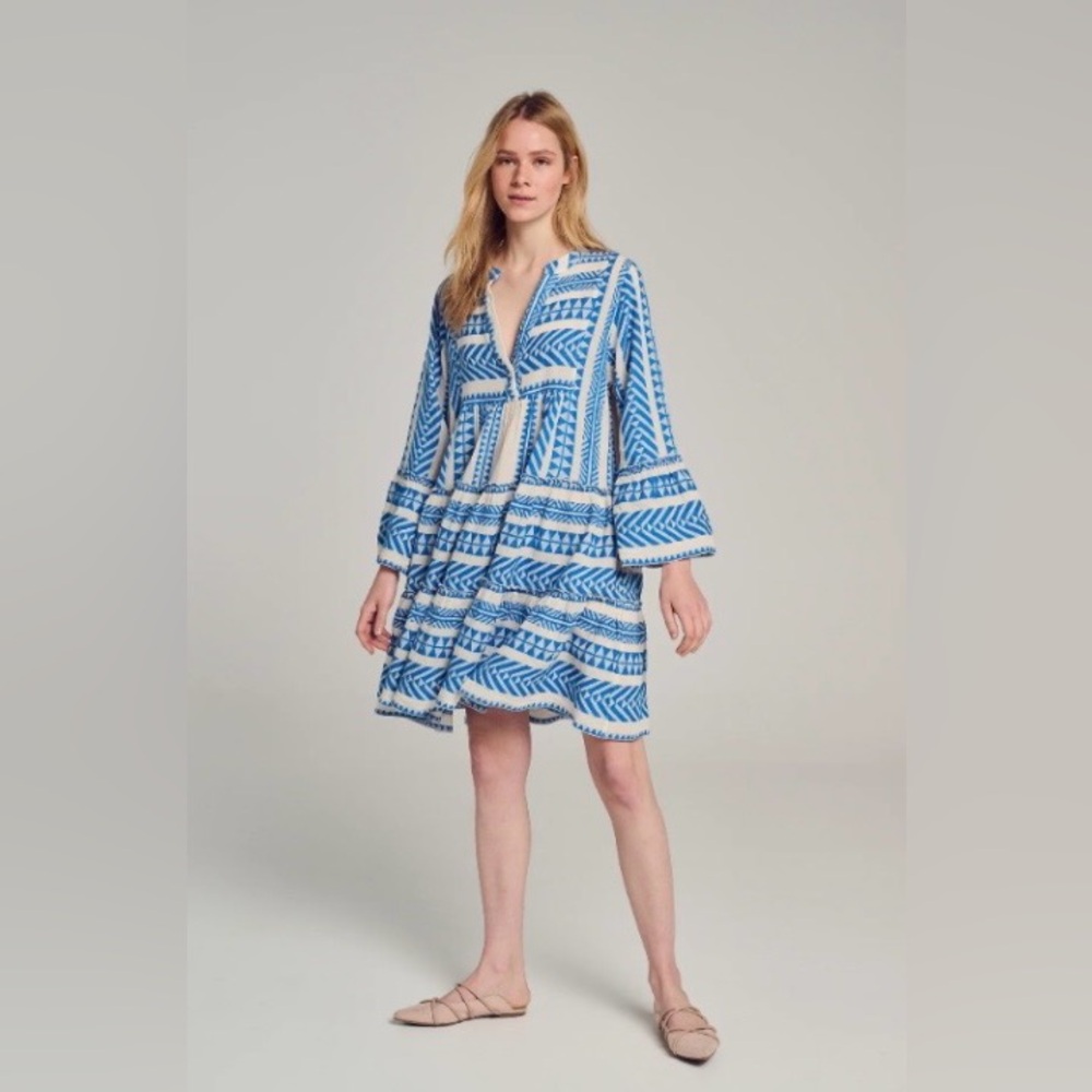 Devotion Twin Short Ella Dress Boho Chic A Line Woven Greece S